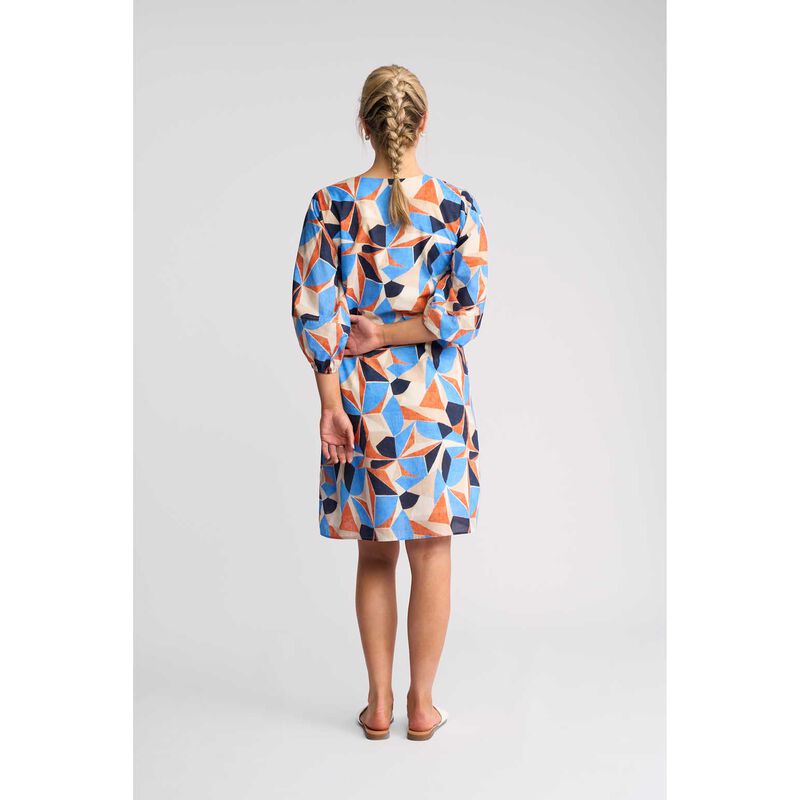 Vassalli Printed V Neck Dress image number 1
