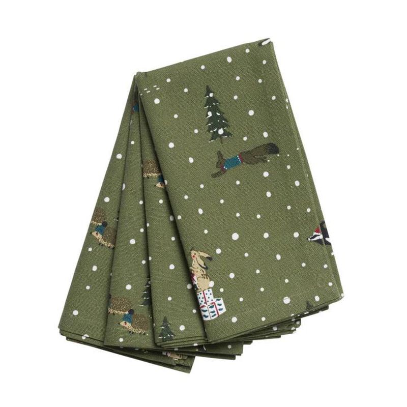 Sophie Allport Festive Forest Napkins Set Of 4 image number 0