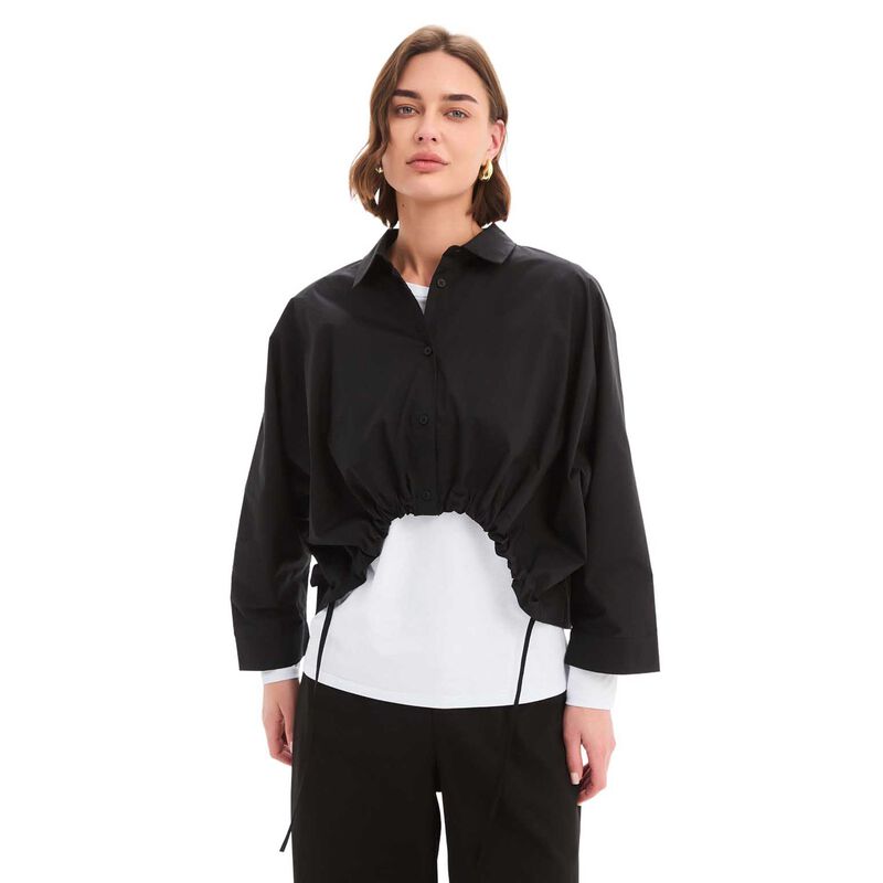 TIRELLI Wide Crop Poplin Overshirt image number 0