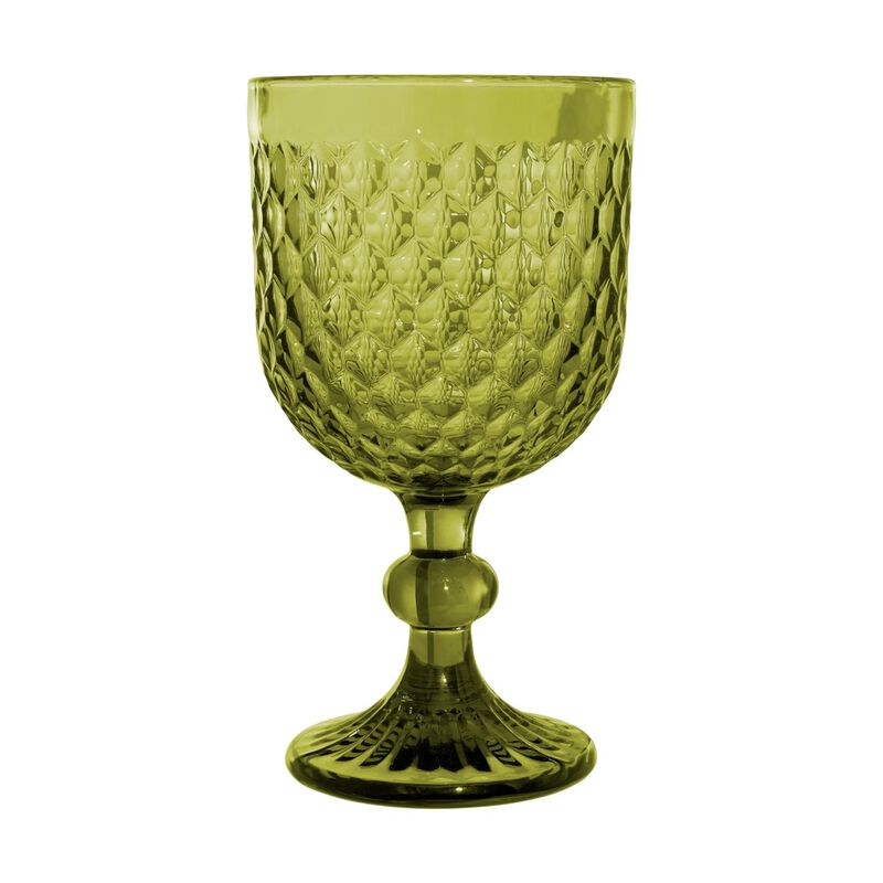 Casa Domani Caterina Wine Glass 4Pc Green Gift Boxed image number 2