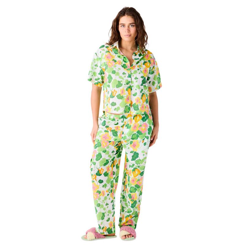 Kip&Co Nasturtium Adult Organic Cotton Short Sleeve Shirt & Pant PJ Set image number 0