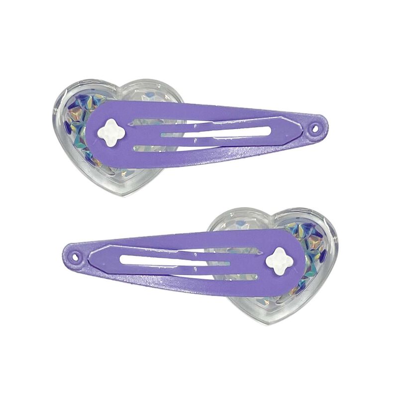 Pink Poppy Mermaid Heart Hair Clips image number 1