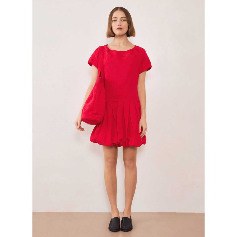 COMMONPLACE ESSENTIALS Esme Jacquard Puff Dress image number 3