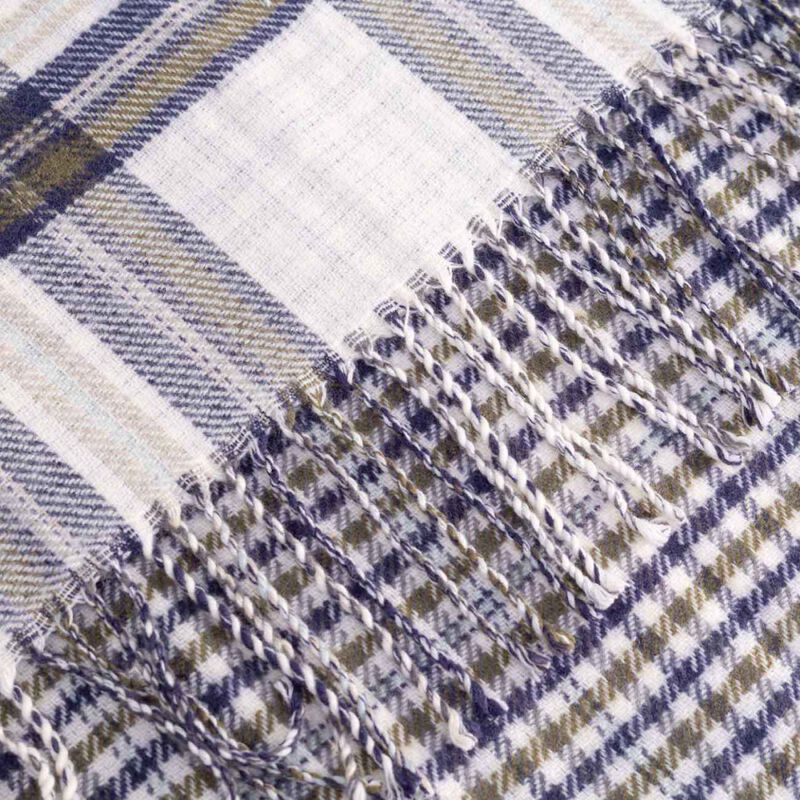 Top Drawer Highland Check Wool Mix Blanket 130x150cm Blue/Green image number 2