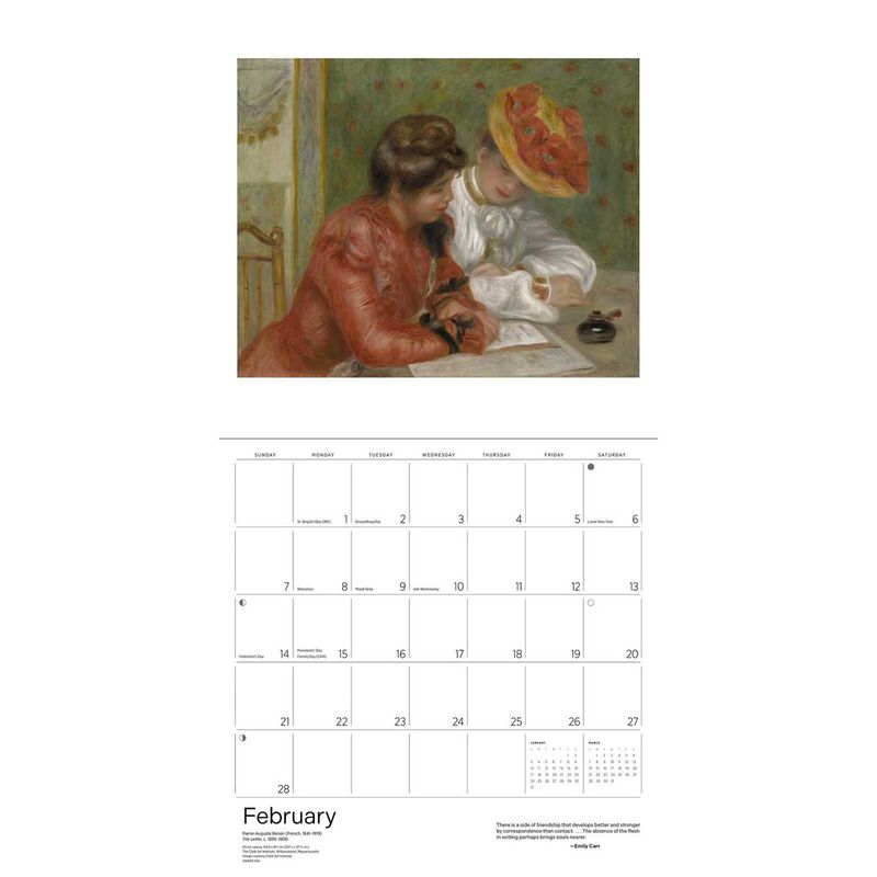 Pomegranate The Reading Woman Wall Calendar 2027 image number 1