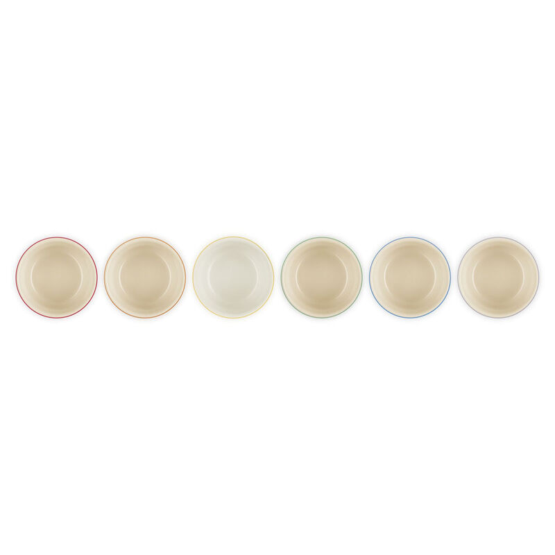 Le Creuset Stoneware Rainbow Set of 6 Mini Ramekins 100ml image number 2