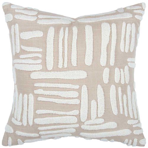 Baya Gobi Cushion With Feather Inner 50x50cm - Biscuit