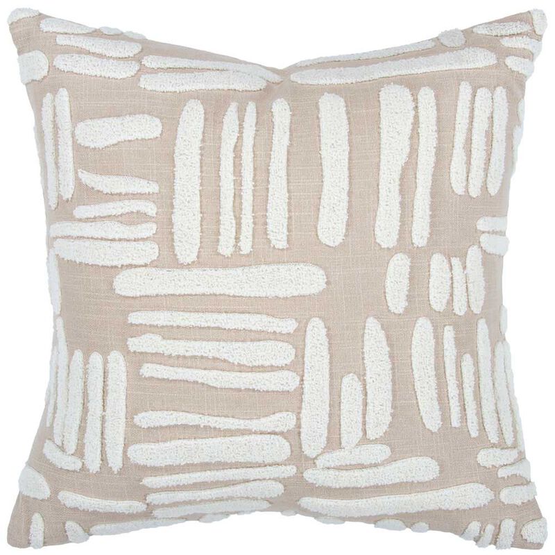 Baya Gobi Cushion With Feather Inner 50x50cm - Biscuit image number 0