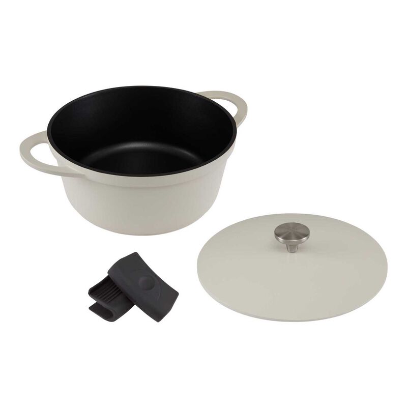 Maxwell & Williams Cast Lite Non-Stick Casserole 28cm/6.3L Ecru Gift Boxed image number 2