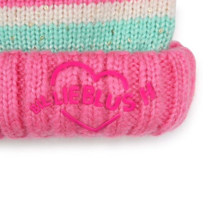 Billieblush Striped Pom-Pom Hat T2 - T3 image number 3