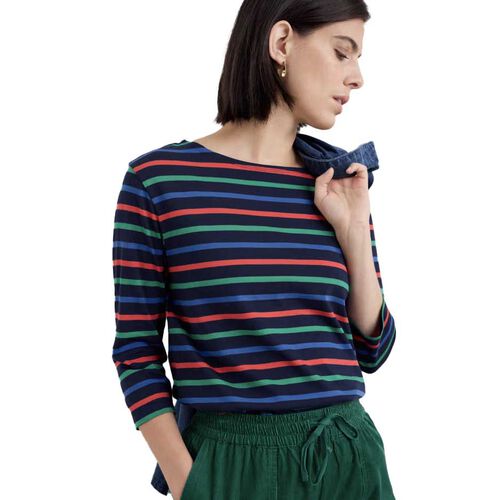 Seasalt Cornwall Sailor Top Tri Breton Maritime Glade