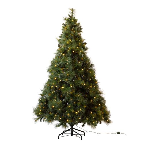6 Foot Luxury Mixed Pine Christmas Tree with 550 LED Lights & 1176 Tips