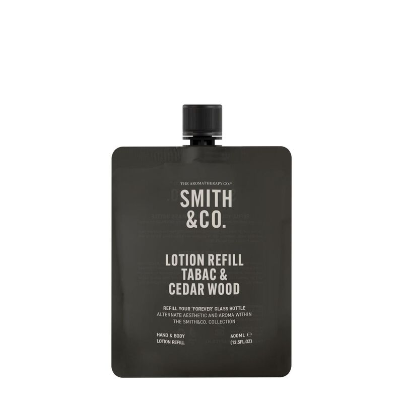 Smith & Co. Hand & Body Lotion Refill 400ml - Tabac & Cedarwood image number 0
