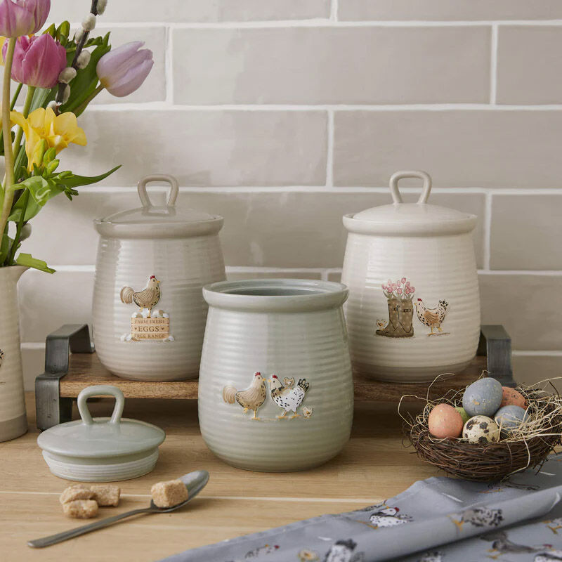Cooksmart Hen House Lane Canister - Wellies & Hens image number 3