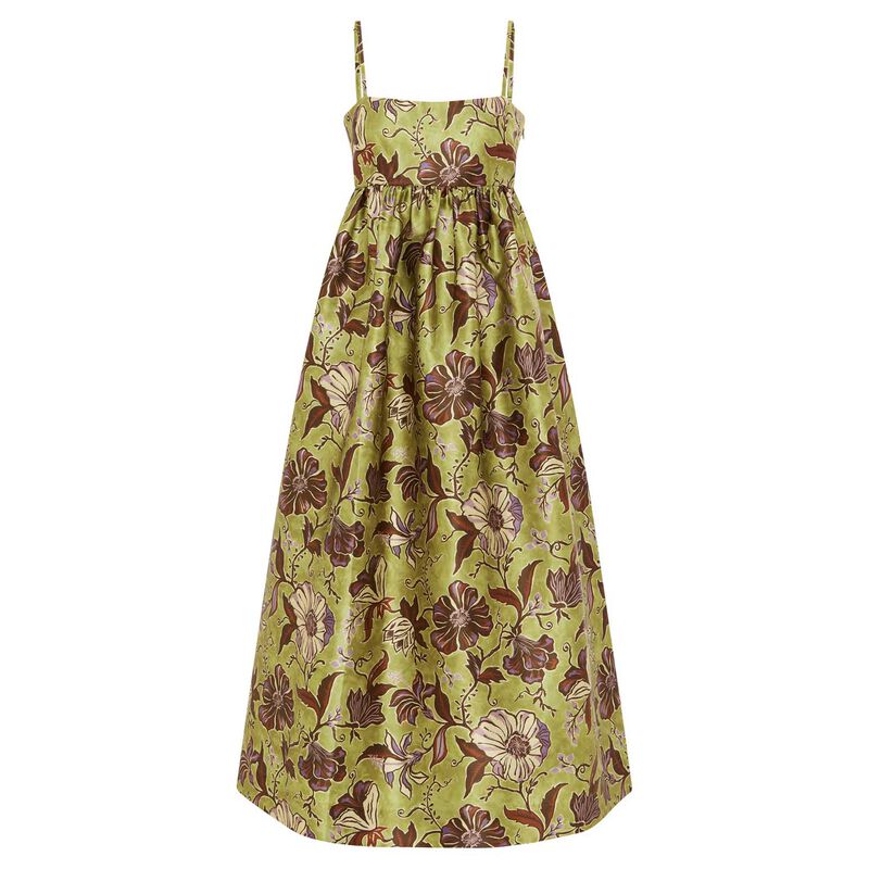 ALÉMAIS Citron Midi Dress image number 2