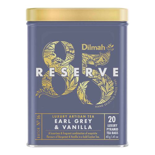 Dilmah 85 Reserve Tin Earl Grey & Vanilla 20 Pyramid