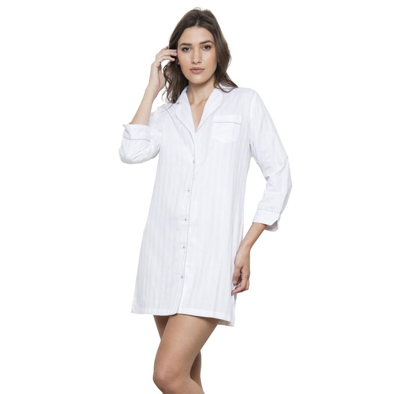 Cottonreal Superfine Cotton Shadow Stripe Shirt image number 0