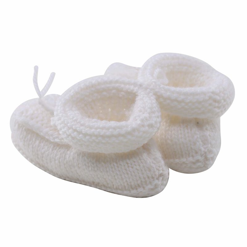 A Curtis Hand Knitted Merino Baby Booties image number 1