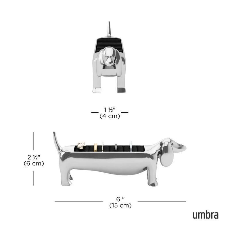 Umbra Dachsie Ring Holder Chrome image number 3