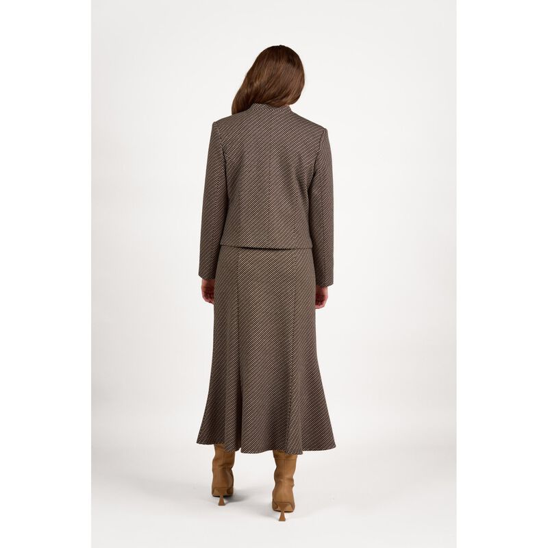 Vassalli Zip Up Military Style Lined Jacket With Button Detail image number 4