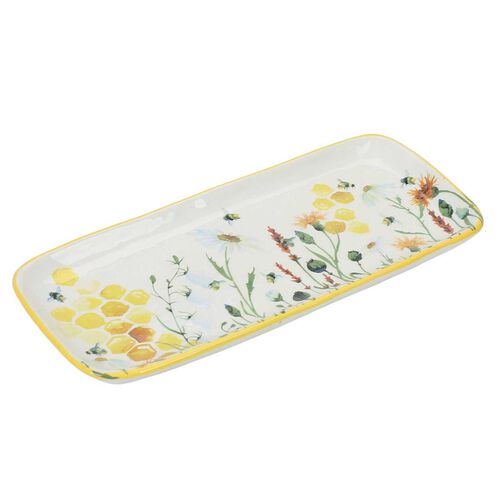 Urban Products Bee Meadow Platter Yellow 36x15cm