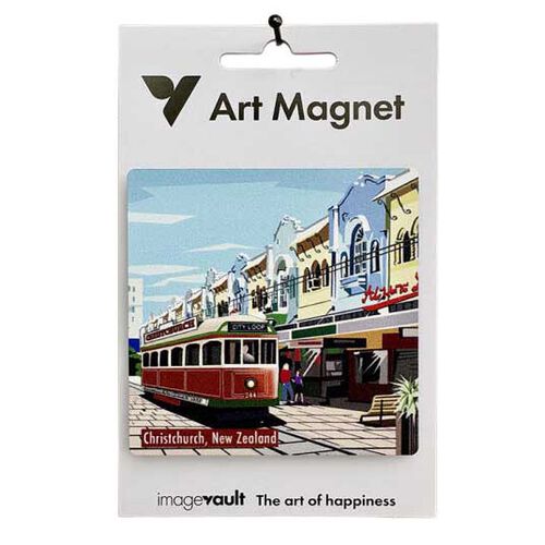 Christchurch City Tram Art Magnet