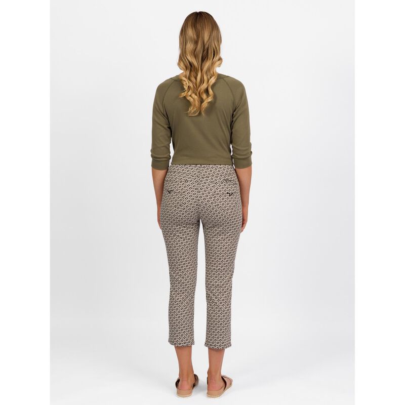 Vassalli Printed Slim Leg 7/8 Length Lightweight Pull On Pant image number 7