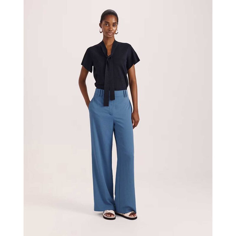 SABA Mariya Metalic Tie Neck Knit image number 2