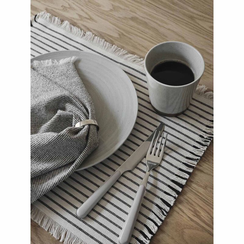 Broste Placemat Elouise Set Of 2 - Off White/Black image number 1