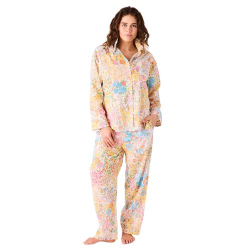 Kip&Co Forever Floral Butter Adult Organic Cotton LS Shirt & Pant PJ Set