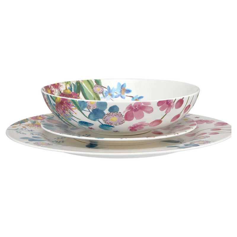 Maxwell & Williams RB Gardens Eucalyptus Bloom Rim Dinner Set 12Pc image number 0