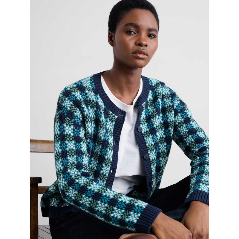 Seasalt Cornwall Kensa Cardigan Circlet Maritime Emulsion image number 2