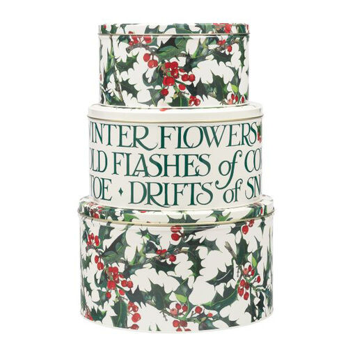 Emma Bridgewater Holly Set 3 Cake Tins