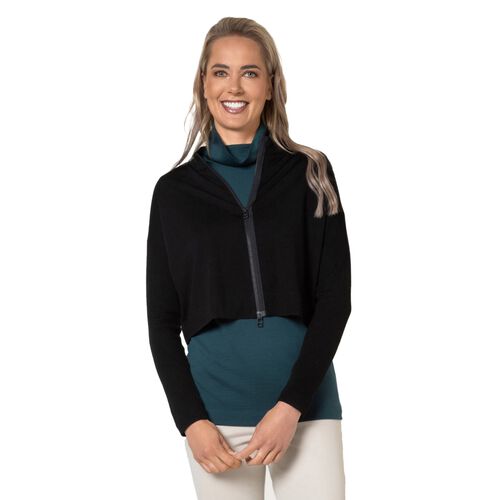 B Merino Zip Cardi