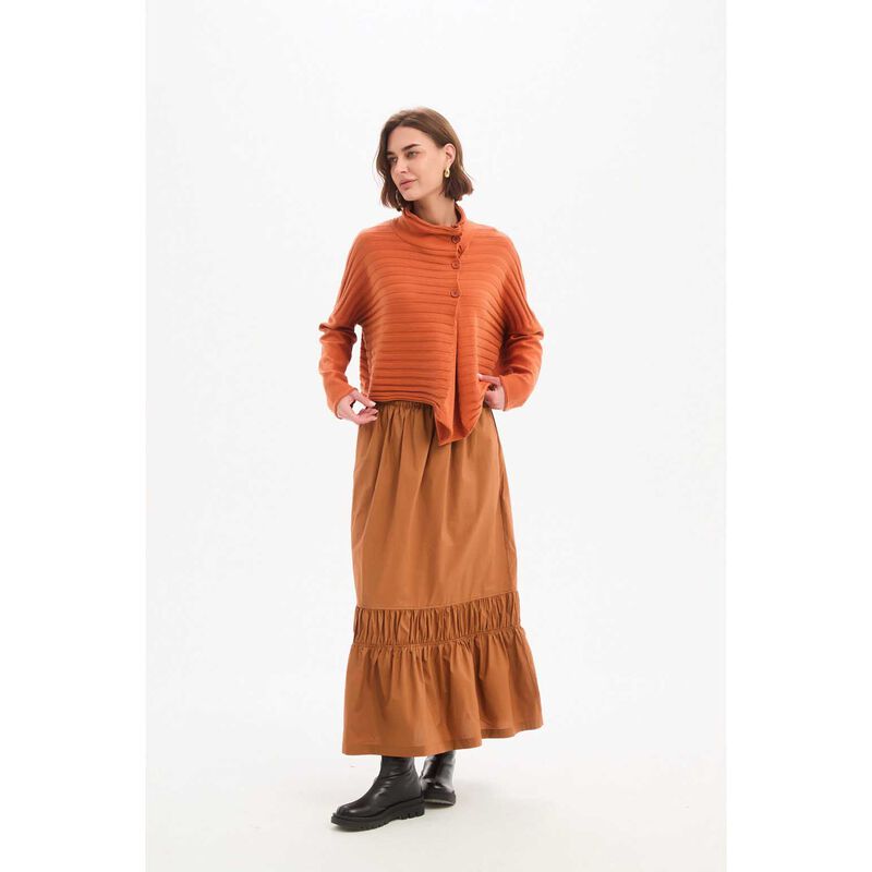 TIRELLI Cowl Neck Button Knit Jumper image number 3