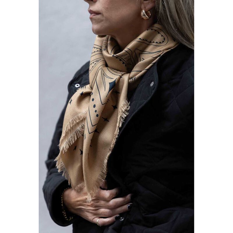 Dark Hampton X Ellie Compton The Holden Wool Silk Scarf image number 1