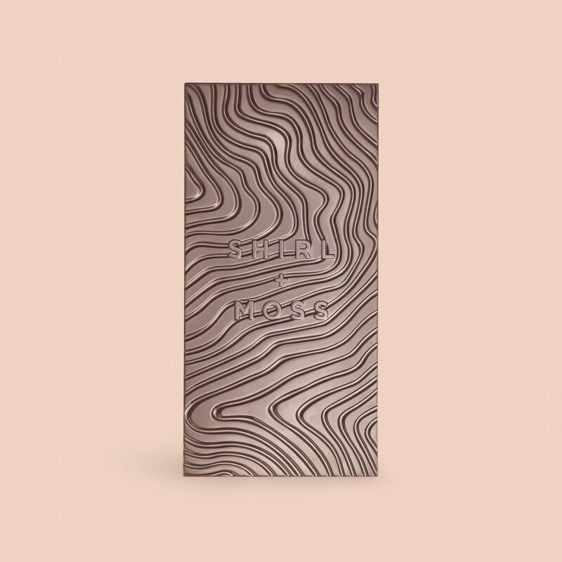 Shirl + Moss Hazelnut, Orange + Sea Salt 52% Dark Chocolate Bar 80G image number 1