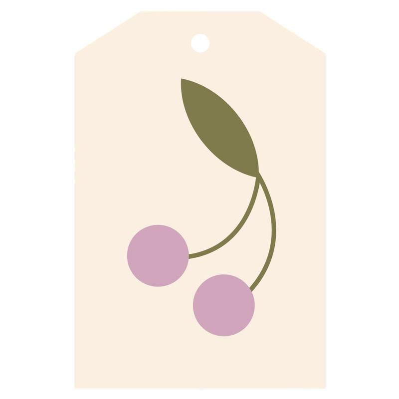 Lettuce Cherries Lilac Gift Tag image number 0