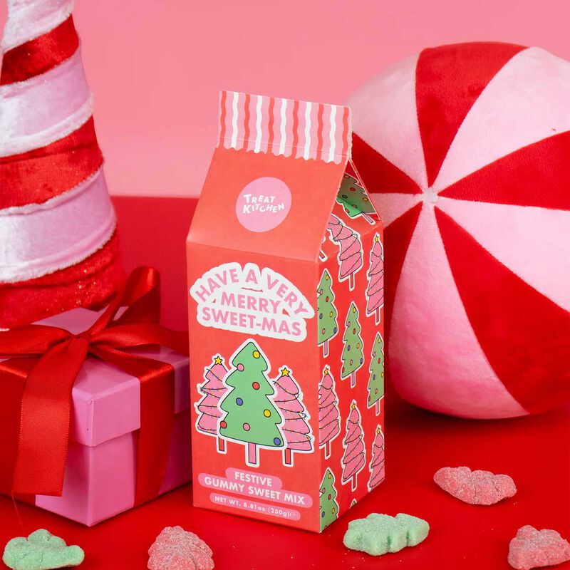Treat Kitchen Gummy Christmas Tree Sweet Milk Carton 250g image number 1
