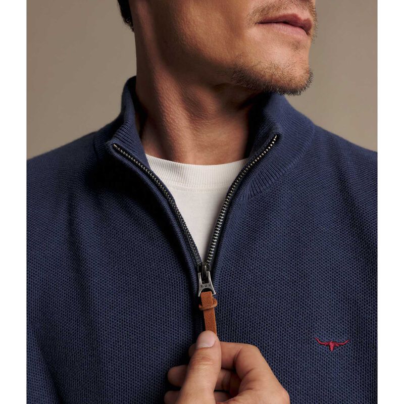 R.M. Williams Warner Popcorn Quarter Zip Knit image number 2