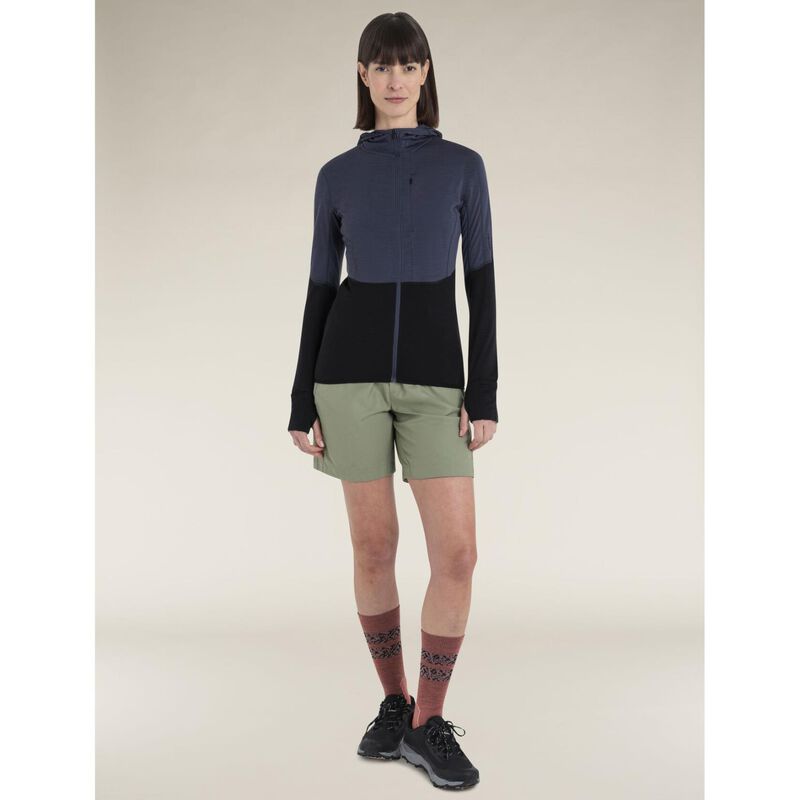 Icebreaker W Merino Blend 200 RealFleece Descender LS Zip Hoodie image number 7