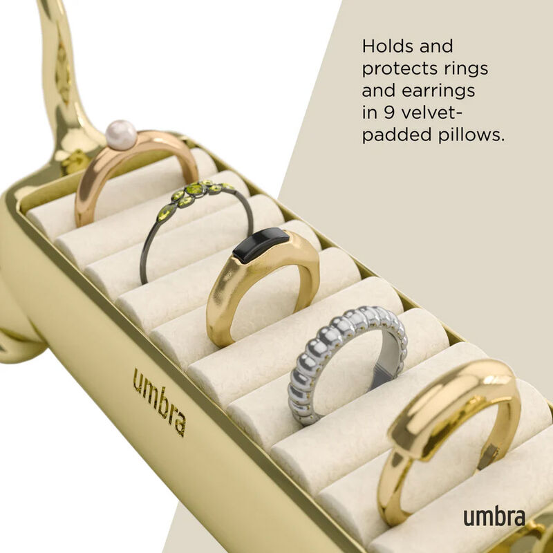Umbra Ali Cat Ring Holder Brass image number 2