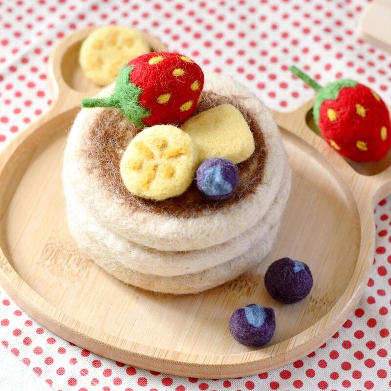 Tara Treasures Felt Pancake Stack Play Food Set image number 1