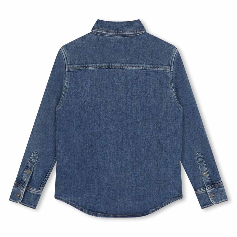 BOSS Denim Button-Up Shirt 4Y - 8Y image number 1