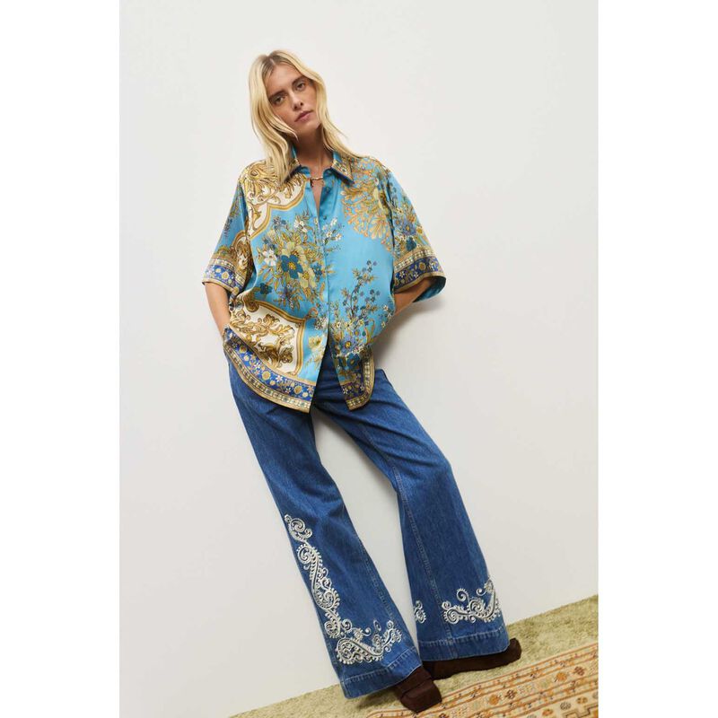 ALÉMAIS Cassie Silk Shirt image number 3