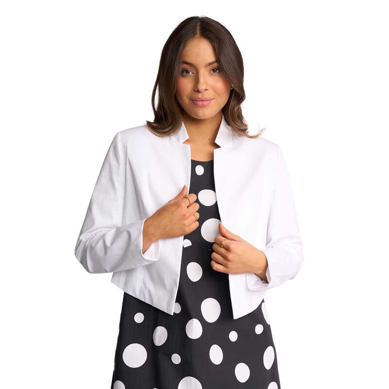 Vassalli Plain Lightweight Crop Jacket image number 0
