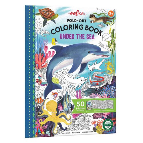 Eeboo  Fold-Out Coloring Book Under The Sea