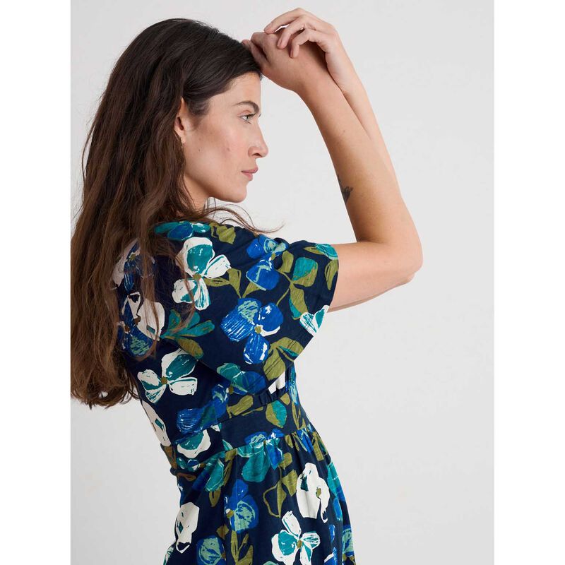 Seasalt Cornwall Chateaux Dress (Half Sleeve) Lamorna Bloom Maritime image number 2