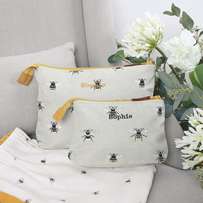 Sophie Allport Makeup Bag Canvas Small - Bees image number 2