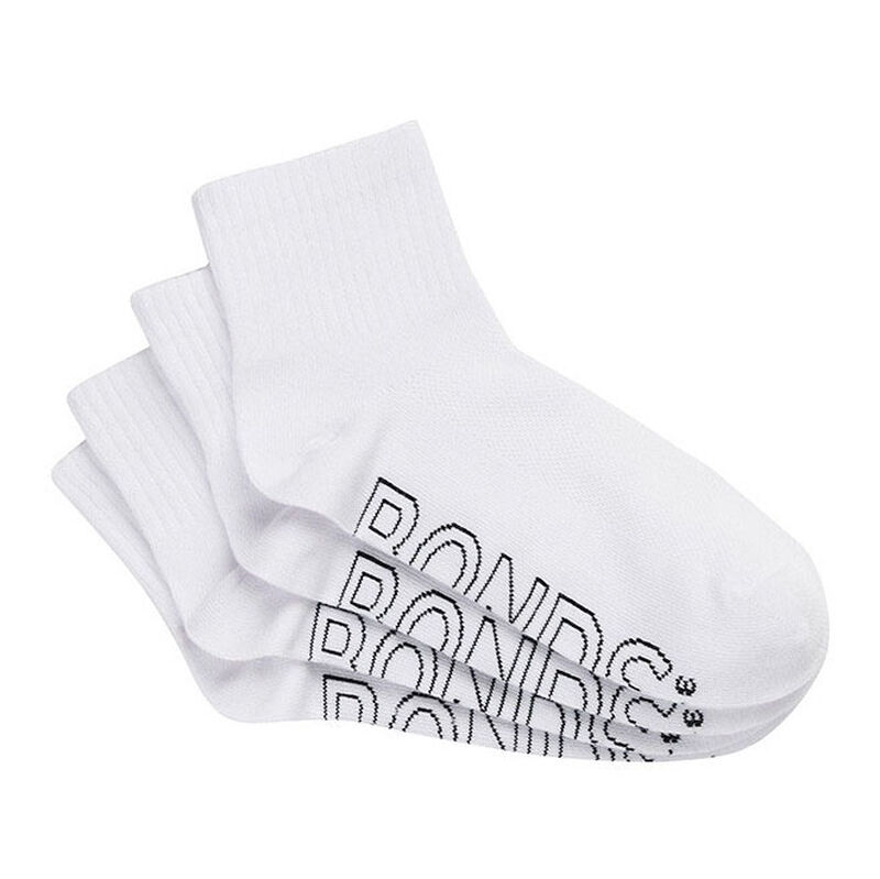 Bonds Logo Lightweight Quarter Crew Socks - 4 Pack image number 0